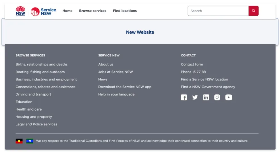 Service NSW Reusable Components