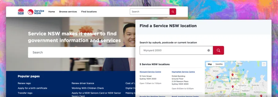 Service NSW redesign