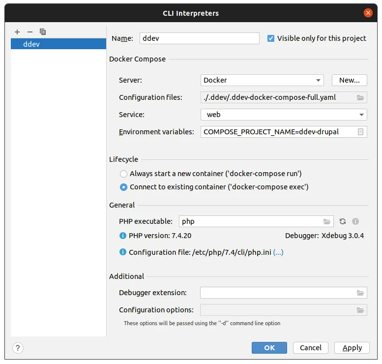 CLI Interpreter configuration