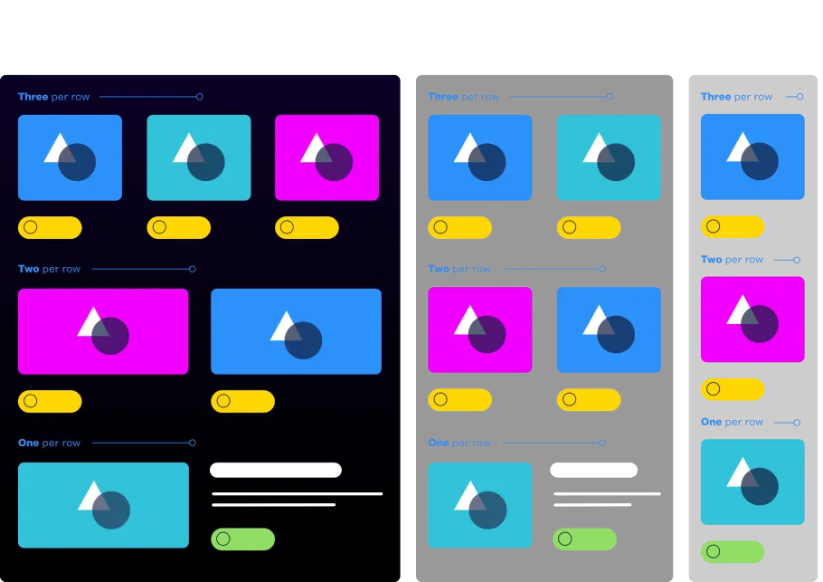 Australian Higher Education website card layout options