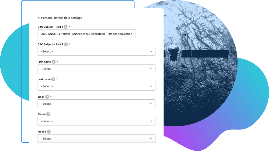 Managing and configuring the user submission information fields