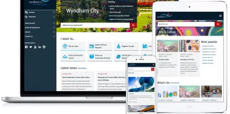 Screenshots Wyndham City site desktop mobile and tablet